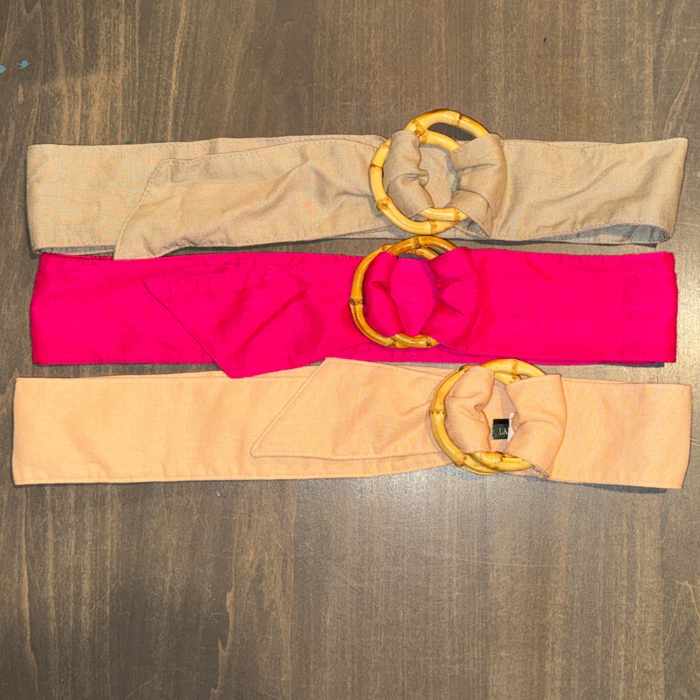 Lauren silk belts with bamboo closure